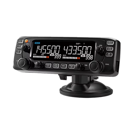 Front chassis layout of the Icom 2730A mobile transceiver main body highlighting the cooling fan configuration.