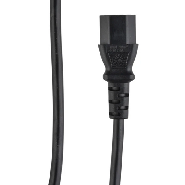 Motorola 3087791G01 power cord coiled with heavy-duty strain relief molding.
