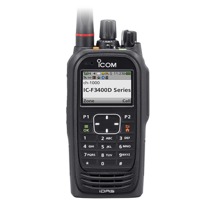 Icom F3400DS VHF (136–174MHz) IDAS Portable Two-Way Radio with Color Display