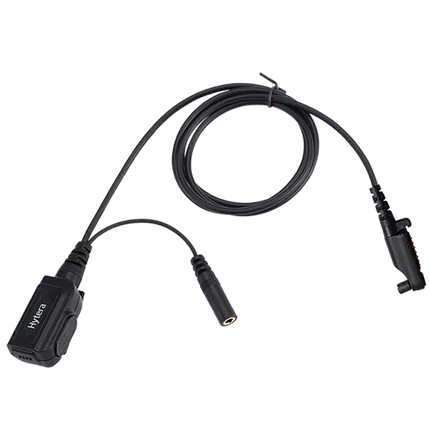 Hytera ACN-01 PTT & MIC Cable Used With Receive-Only Earpiece