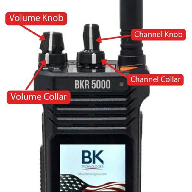 BK Technologies BKR0038-10 Replacement Bezel (Cont. - No Ch Stop) for Zone Select Collar | BKR5000