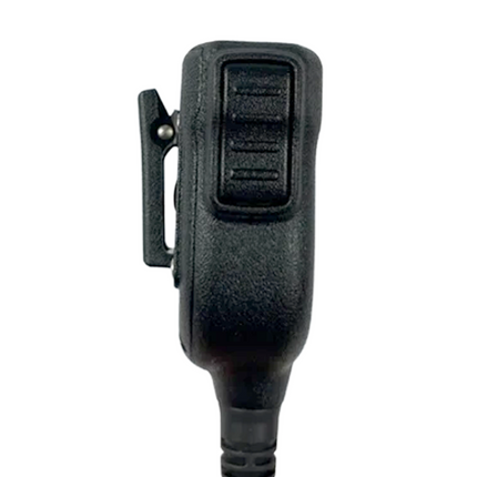 Right side profile showing the threaded 3.5mm audio accessory jack and 360-degree clip on the BKR0210.