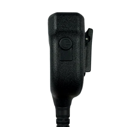 Left side profile showing the threaded 3.5mm audio accessory jack and 360-degree clip on the BKR0210.