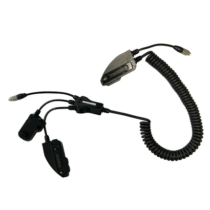 Front view of the BK Technologies BKR0702 radio-to-radio cloning cable for BKR and KNG series.