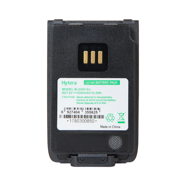 Hytera BL2020-Ex Intrinsically Safe Li-ion Battery (2000mAh, UL913, IP67)