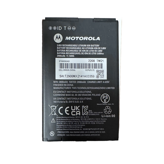 Motorola BT000592A01 Li-Ion Battery Pack (2900 mAh) for Evolve Handheld
