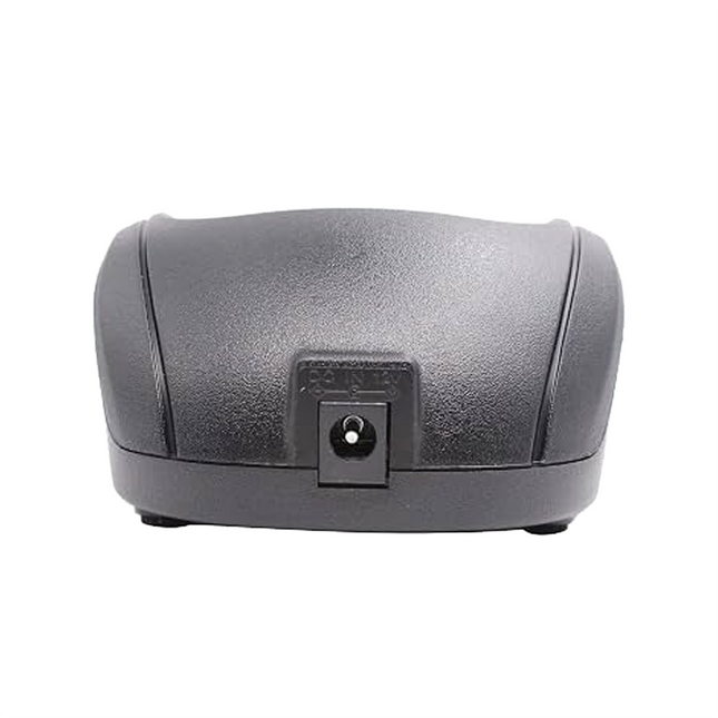Rear view of the lightweight Hytera CH10A03 charging cradle displaying the low voltage DC auxiliary input port.