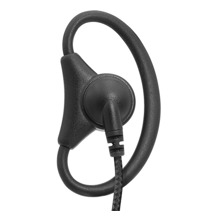 Atlantic Radio DRA+1W-M15 1-Wire D-Ring Adjustable Earpiece with Braided Fiber Cloth