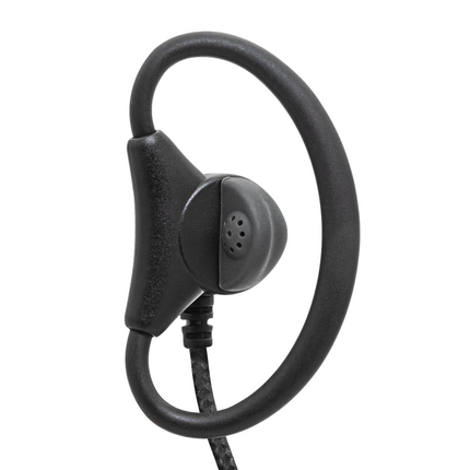 Atlantic Radio DRA+1W-M14 1-Wire D-Ring Adjustable Earpiece with Braided Fiber Cloth