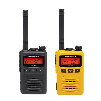 Motorola EVX-S24  Radio in Yellow and Black