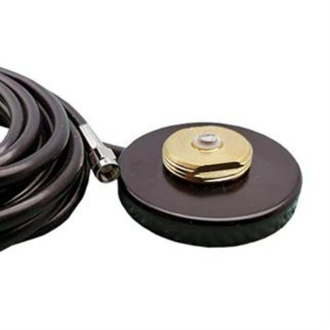 PCTEL GMB-60-240-XX-N black mini magnetic mount with 20 foot RG-58/U coaxial cable and bare wire end
