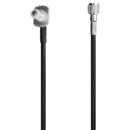 Close-up detail of the quarter-wave whip element on the Motorola HAD4017A mobile antenna.