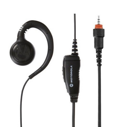 Motorola HKLN4529 Single Pin Short Cord In-Line PTT & Mic Swivel Earpiece