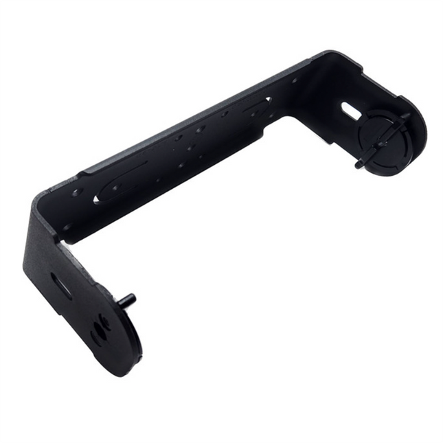 Motorola HLN6861D mounting bracket with a flat backplate and circular end caps, shown on a plain white background.