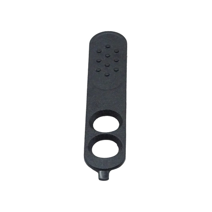 Front angle view of the Motorola HN000241A01 PTT bezel frame for Motorola CP100d portable radios.