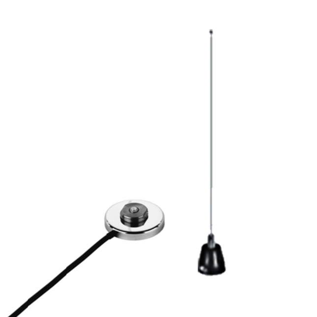 High-retention PL-259 connector on the Icom K220A MAG mobile radio antenna assembly coax line.