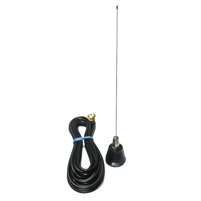 High-performance 17-foot RG58A/U cable attached to the base of the Icom K220C NMO Aviation Mobile Antenna for Icom IC-A220.