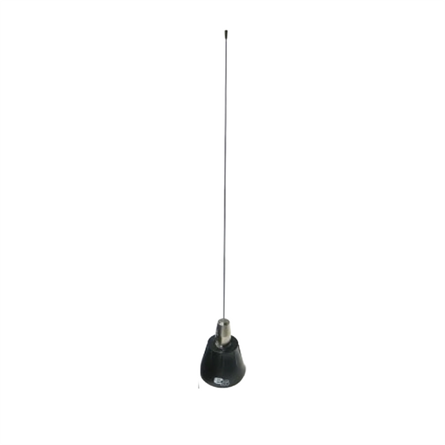 Icom K220C NMO Aviation Mobile Antenna for Icom IC-A220 showing the stainless whip and integrated 3/4 Inch hole mount base.