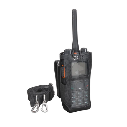 Hytera LCY003 Leather Carrying Case With LCD Display and Keypad, For Thin Battery
