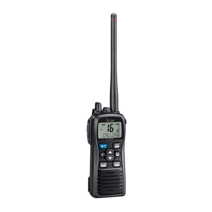 Icom M73 (VHF Marine, IPX8) Slim, Powerful, and Submersible VHF Marine Radio