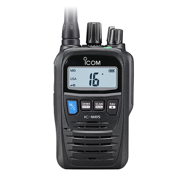 Icom M85 Smallest, Lightest VHF Marine and Land Mobile Hybrid Radio