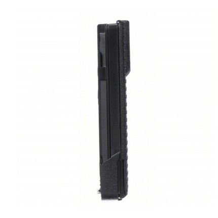 Side profile illustrating the slim geometry and rugged latching mechanism of the Motorola NNTN8128C shell.