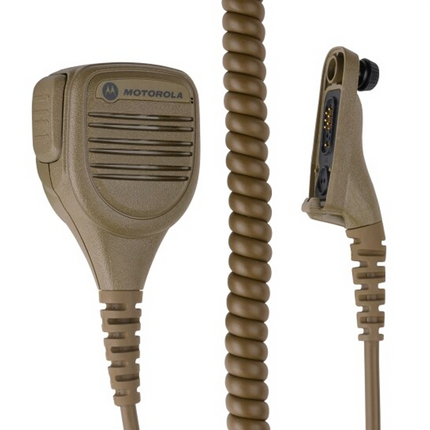 Motorola NNTN8235A Remote Speaker Microphone (Coyote Brown)
