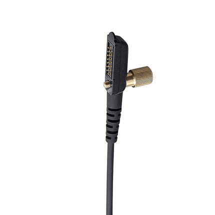 Close-up detail of the dual 14-pin spring-type connectors on the Icom OPC1870 cable.
