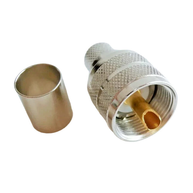 Atlantic Radio PL259 UHF PL259 Male Crimp Connector for RG8, RG213, and LMR400