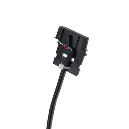 Close-up of the rear 26-pin accessory connector block on the Motorola PMKN4010B cable.