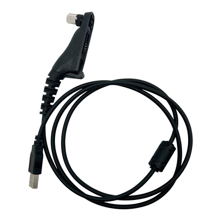 Detail view of the USB Type-A connector on the Motorola PMKN4012B programming cable.