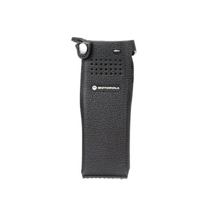 Motorola PMLN5659B Hard Leather Carry Case - D-Rings, 2.75-Inch Swivel Belt Loop