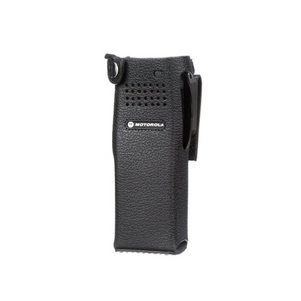 Motorola PMLN5659B Hard Leather Carry Case - D-Rings, 2.75-Inch Swivel Belt Loop
