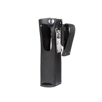 Motorola PMLN5659B Hard Leather Carry Case - D-Rings, 2.75-Inch Swivel Belt Loop