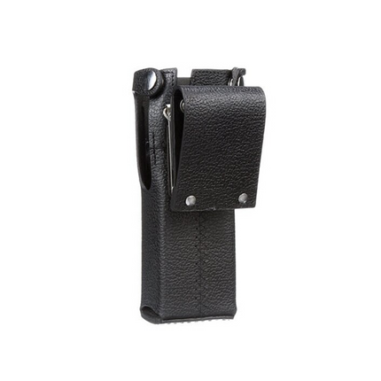 Motorola PMLN5659B Hard Leather Carry Case - D-Rings, 2.75-Inch Swivel Belt Loop