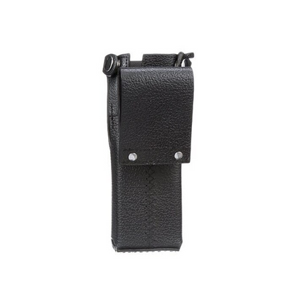 Motorola PMLN5659B Hard Leather Carry Case - D-Rings, 2.75-Inch Swivel Belt Loop