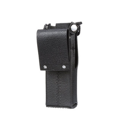 Motorola PMLN5659B Hard Leather Carry Case - D-Rings, 2.75-Inch Swivel Belt Loop