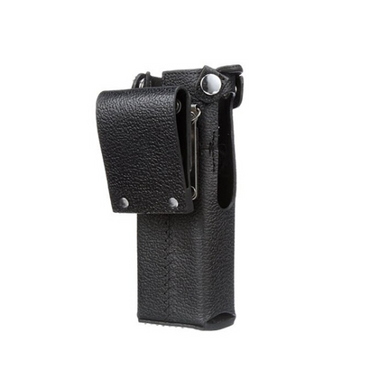 Motorola PMLN5659B Hard Leather Carry Case - D-Rings, 2.75-Inch Swivel Belt Loop