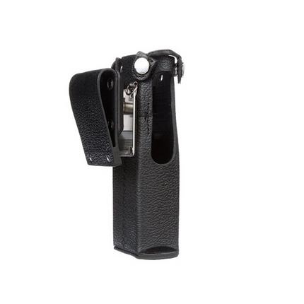 Motorola PMLN5659B Hard Leather Carry Case - D-Rings, 2.75-Inch Swivel Belt Loop