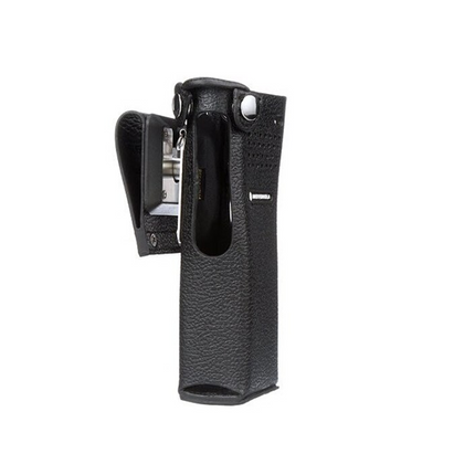 Motorola PMLN5659B Hard Leather Carry Case - D-Rings, 2.75-Inch Swivel Belt Loop
