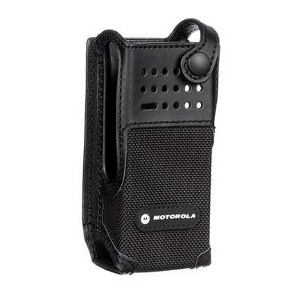 Front view of the Motorola PMLN5845A nylon carry case with 3-inch fixed belt loop.