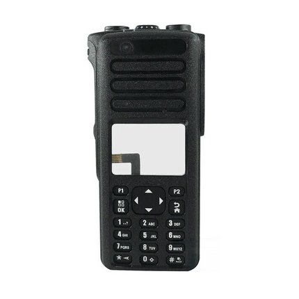 Front view of the Motorola PMLN6116A full keypad Bluetooth front cover replacement kit.