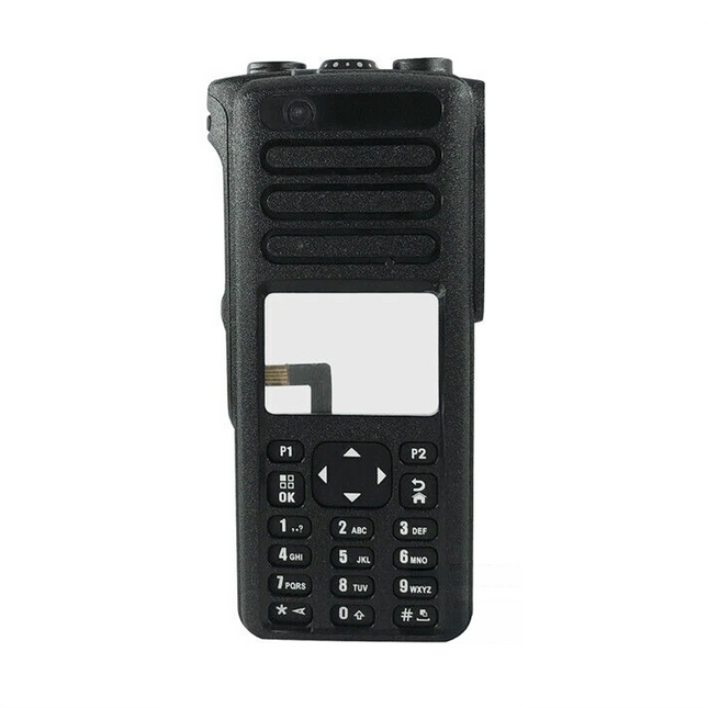 Front view of the Motorola PMLN6116A full keypad Bluetooth front cover replacement kit.