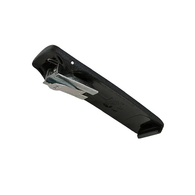 Rear angle displaying the heavy duty metal coil spring mechanics of the Motorola PMLN7008A plastic attachment.