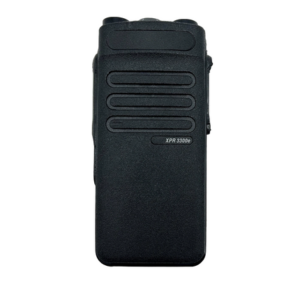 Front view of the black Motorola PMLN7272A front housing assembly kit for non-keypad portable two-way radios.