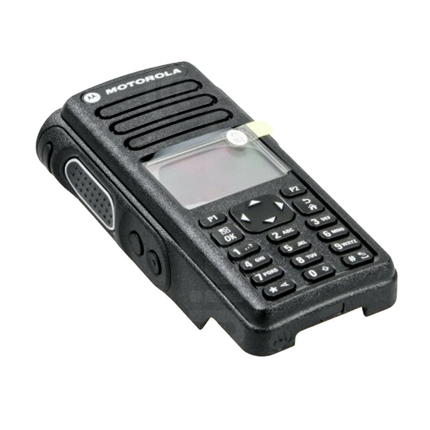 Close-up detail of the full DTMF keypad and speaker grille on the Motorola PMLN7425B front kit.