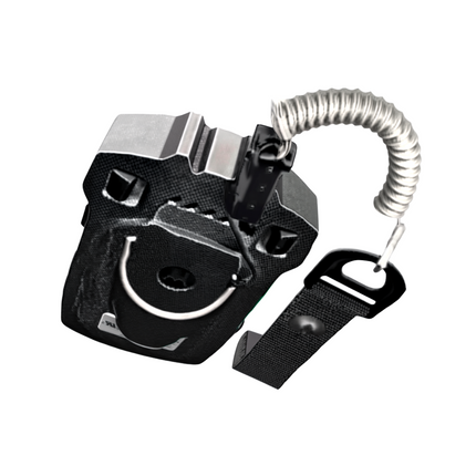 Motorola PMLN8682A Coiled Tethering Kit for Remote Speaker Microphones showing flexibility and expansion reach.