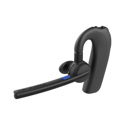 Front view of the Motorola PMLN8740A EP910e wireless Bluetooth earpiece with boom microphone.