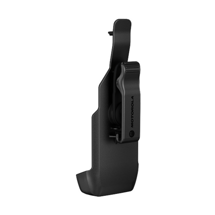 Side profile highlighting the snap-in contoured retention frame of the Motorola PMLN8795A.