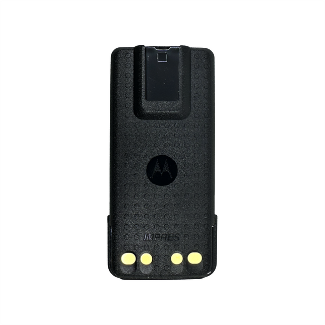 Motorola PMNN4491E IMPRES Li-ion Battery for XPR 7550e slim profile view.